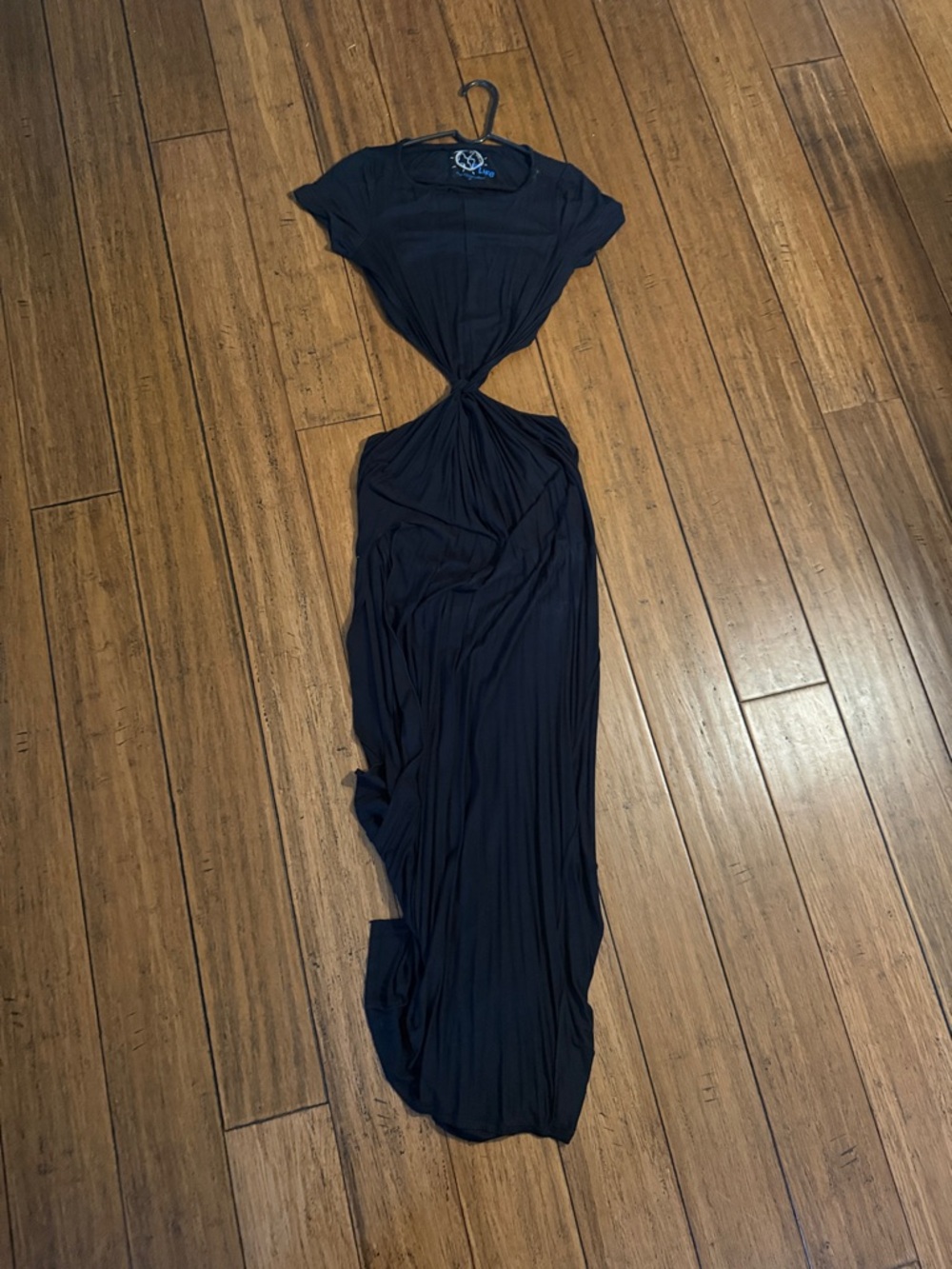 Blue Life Black Twist-Front Cutout Maxi Dress